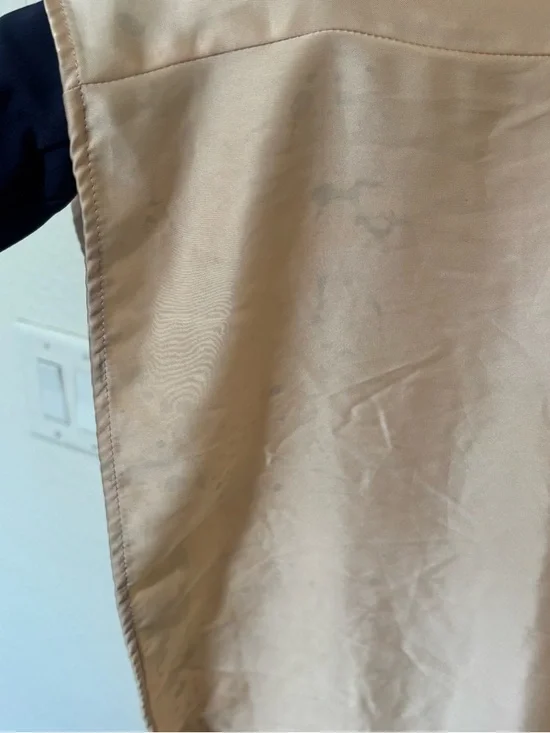 WeWoreWhat Ruffle Corset Brown Champagne Satin Maxi Dress Size 6 Small - Picture 4 of 8